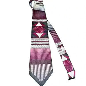 Enrico Capucci‎ 100% Silk Tie Geometric Business Office Party